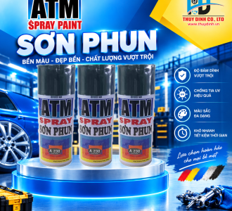 Sơn xịt  ATM A230 Dark Green (màu xanh lá đậm / xanh rêu) - ATM