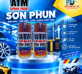 Sơn xịt  ATM A239 Deep Red (Màu đỏ đô, nâu đỏ hoặc đỏ nâu) - ATM