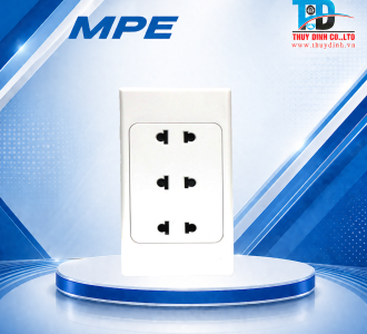 Ổ cắm ba 2 chấu đế liền 16A - A20US3N - MPE
