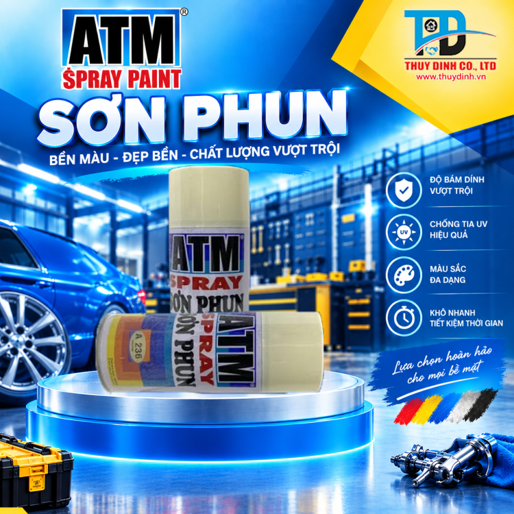 Sơn xịt ATM A236 Dolphin (Màu xám trắng / cá heo) - ATM