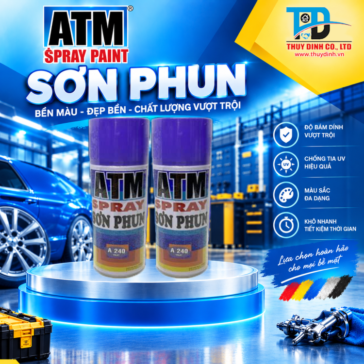 Sơn xịt  ATM A240 Violet (Màu Tím) - ATM