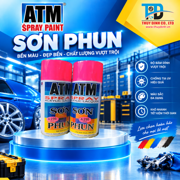 Sơn xịt ATM A299 Rose (màu hồng đậm) - ATM