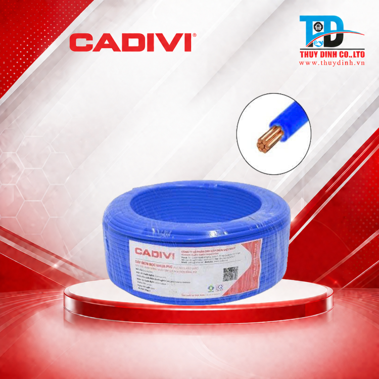 Dây điện hạ thế 2mm2 CV-2 (7/0,6) - 600V (JIS C 3307) - CADIVI
