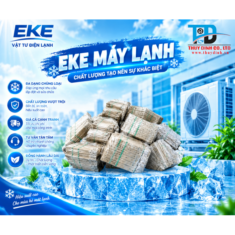 EKE Máy Lạnh Thép V4 đúc, dày 2mm 1Hp - 4 tấc - EKE HÀ NỘI