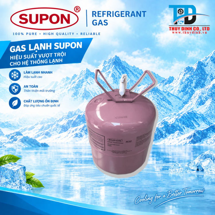 Gas Lạnh Điều Hòa R32 (Loại 9.5Kg) - SUPON