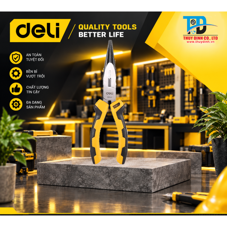 Kìm mũi nhọn - EDL2108 - DELI