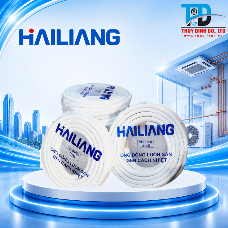 Ống Đồng Luồn Ống Gen 6.35+15.88 x0.71-0.81 (Cuộn 15m) - HAILIANG