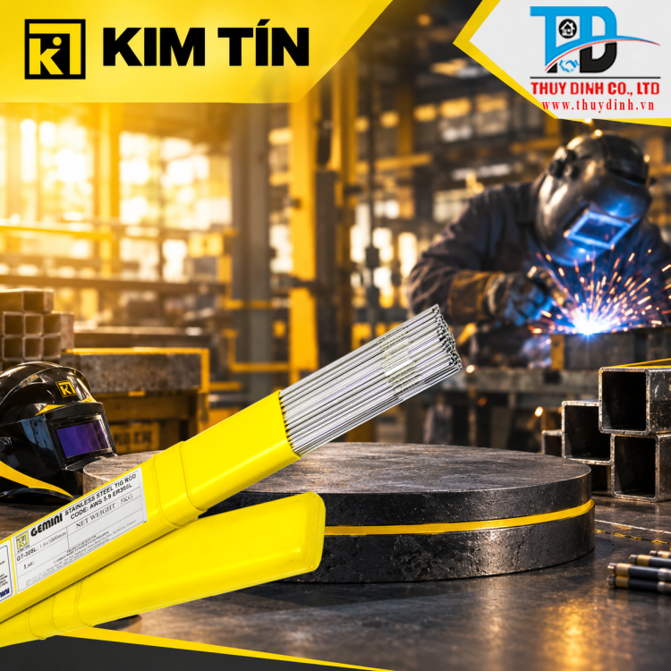 Que hàn TIG Inox 3.2mm Loại 5Kg (Gemini ER-308L-3.2) - KIM TÍN 
