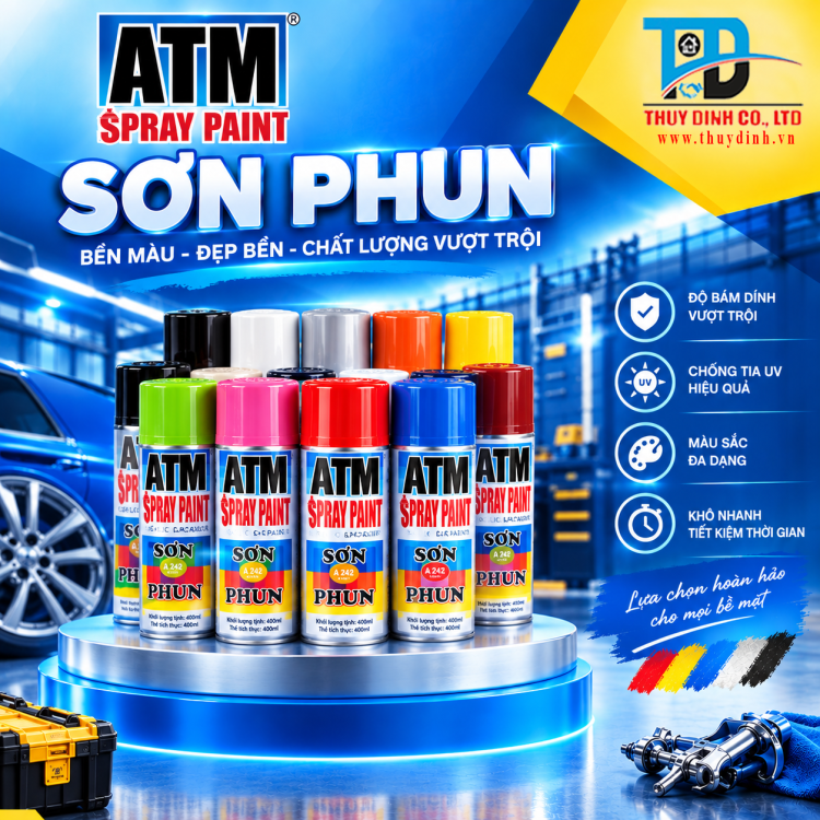 Sơn xịt ATM A200 White (màu trắng) - ATM